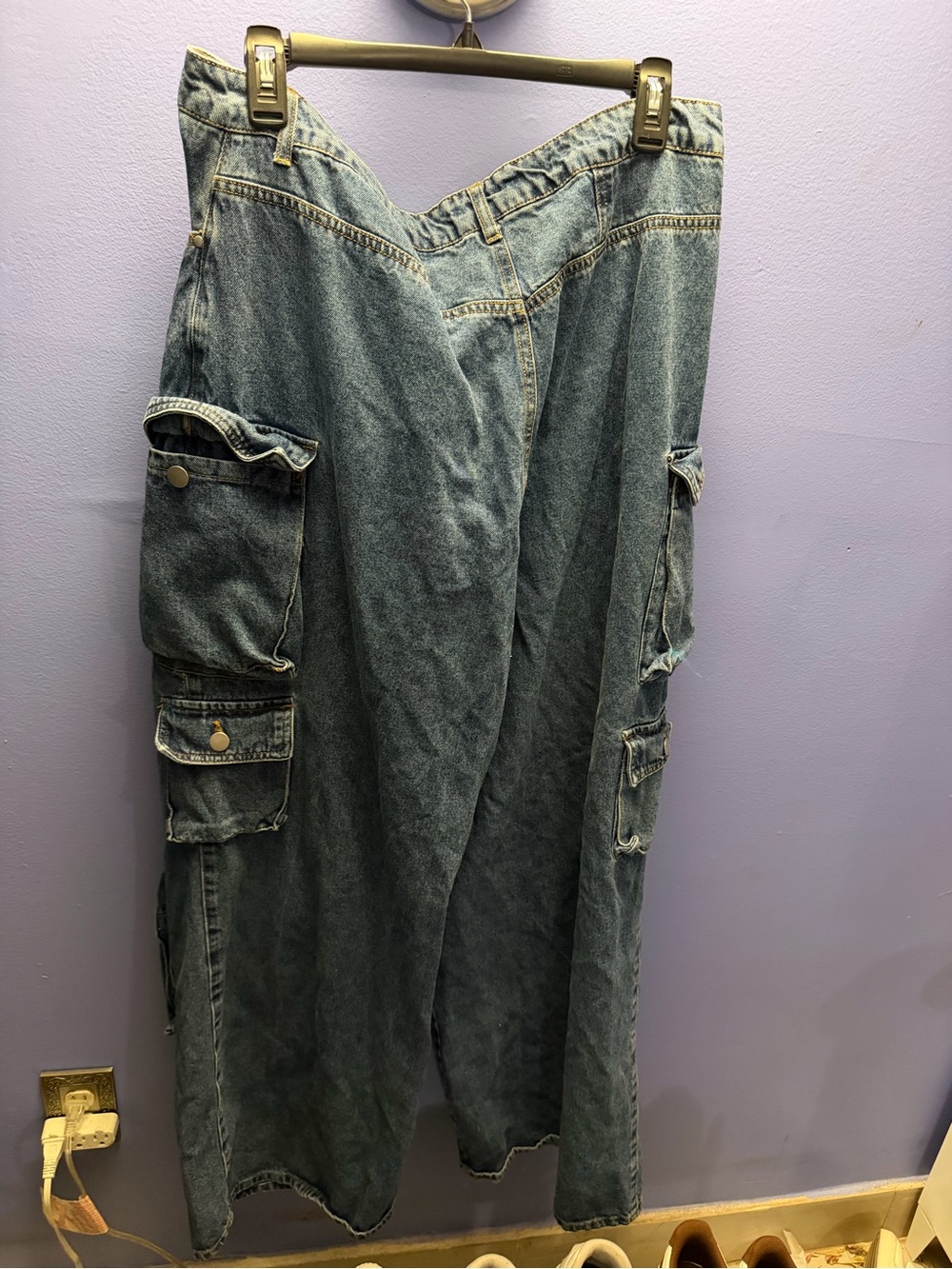 Fashion Nova Washed Blue Denim jeans - Picture 3 of 3